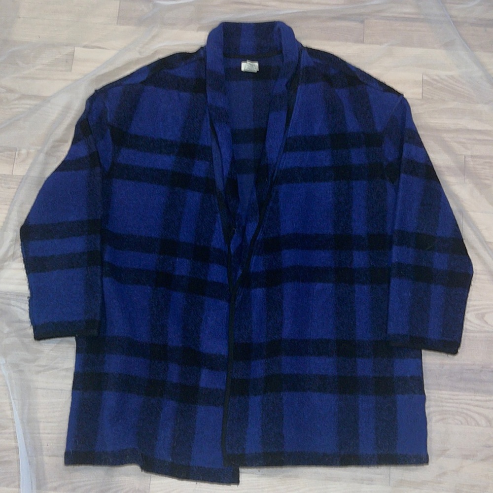 Wool blend sweater coat